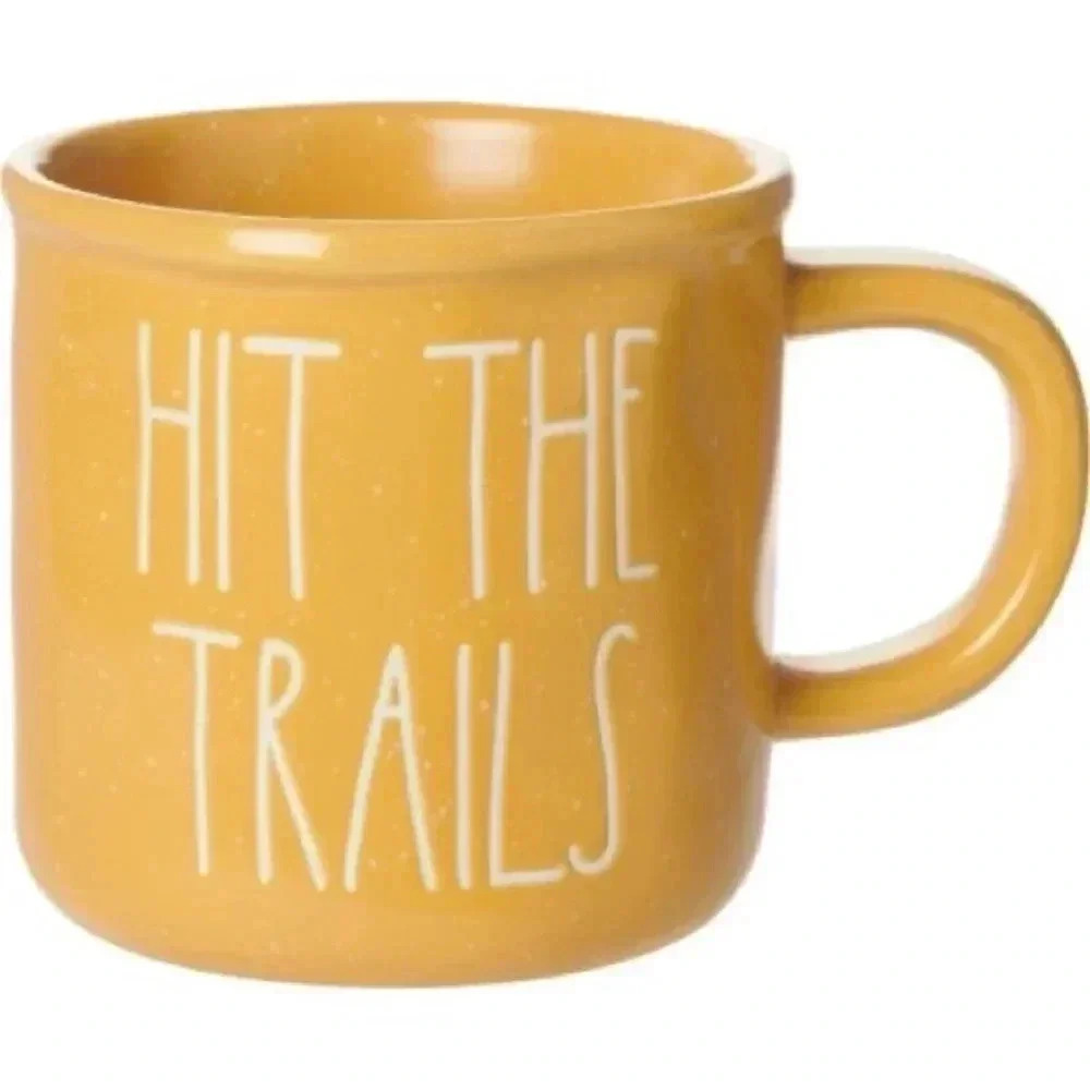 NEW - Rae Dunn - HIT THE TRAILS - Cute Ceramic Coffee Mug/Cup
